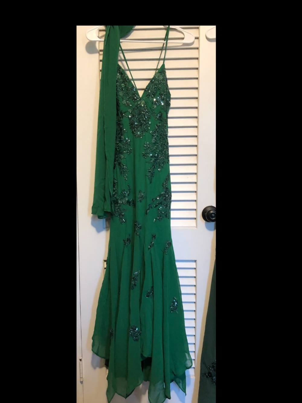 Green Mermaid Spaghetti Strap Dress
